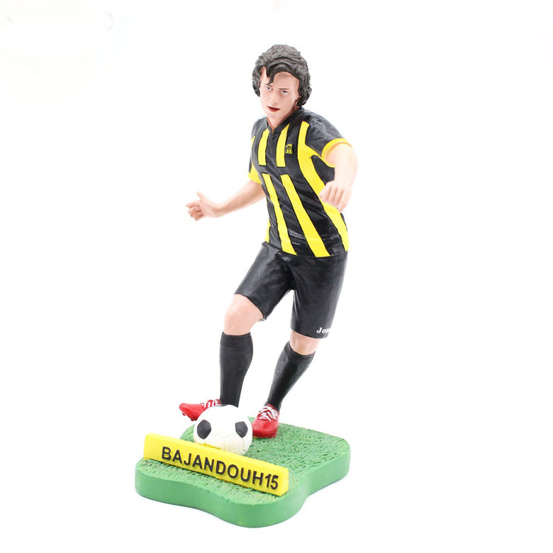 resin custom decorative figurines custom 3D Football SOCCER Player Action Figure Classic Moves statues Toy Players Figures