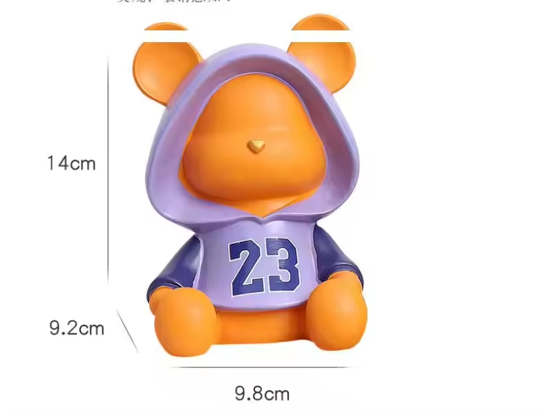 NBA Basketball Resin Bear Home Money Bank Adult Piggy Bank For Adults Saving Money