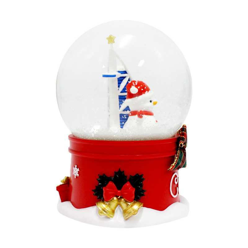 Custom personalized trip souvenir gift christmas glass dome snowglobe resin country crystal ball city snowman snow globe