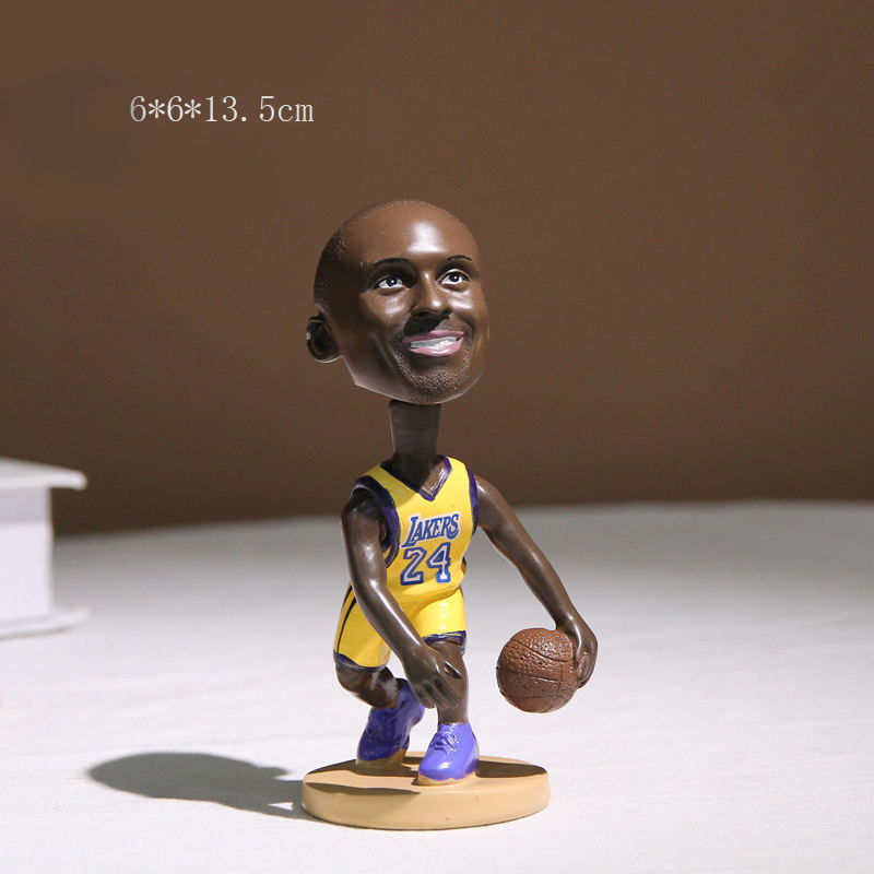 NBA Basketball Star Player 23 custom Bobble head Figurine Custom Interior Car Decor Accessories Resin Knick-Knacks for Home Use