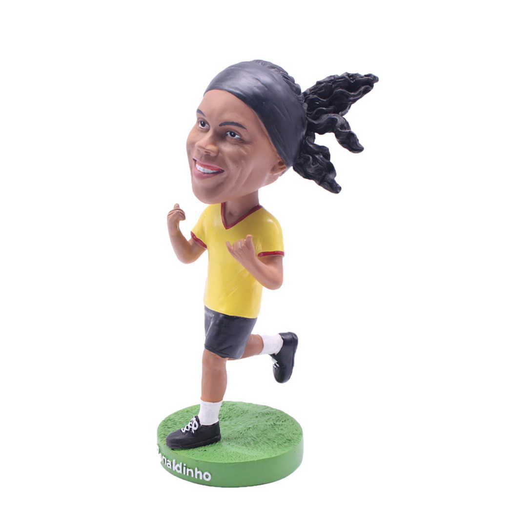 Custom Resin Bobble head Funny Soccer Football Player Dashboard Toy Figures Personalized Souvenirs with Art Theme