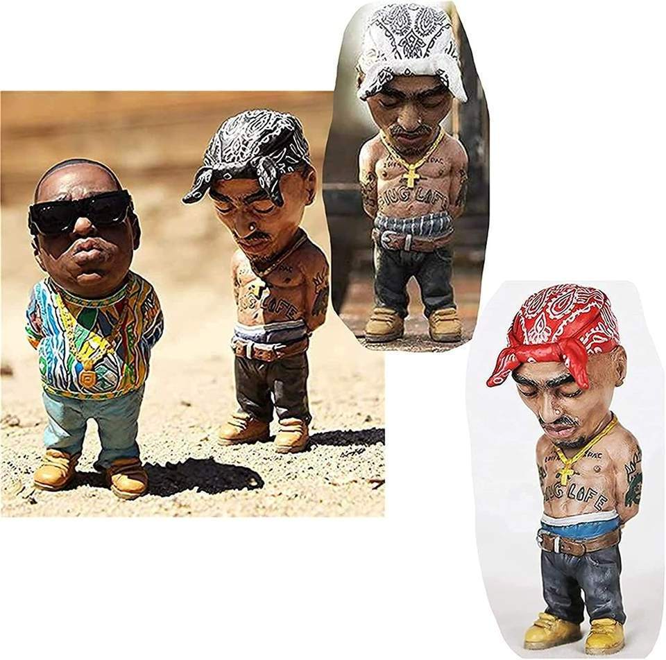 Custom Legendary hip-hop rappers Resin Figurines pop Biggie and Tupac Figures