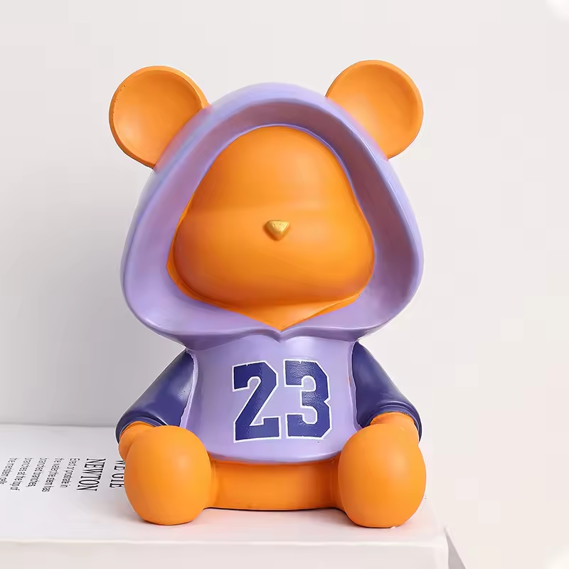 NBA Basketball Resin Bear Home Money Bank Adult Piggy Bank For Adults Saving Money