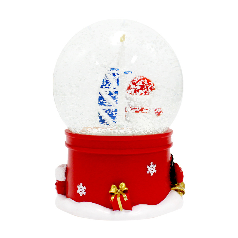 Custom personalized trip souvenir gift christmas glass dome snowglobe resin country crystal ball city snowman snow globe