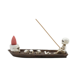 Custom size scary skeleton boat air freshener incense holder halloween party horror decor