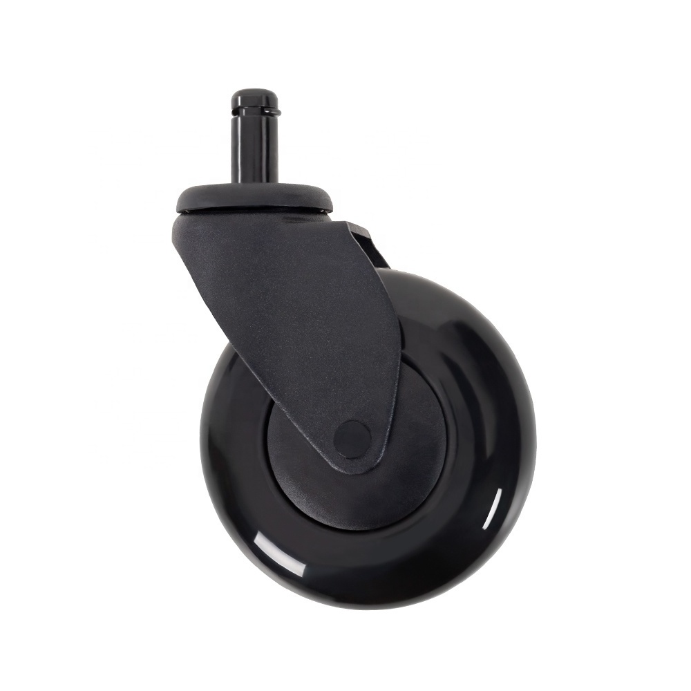 New design Furniture Office Chair Caster Wheels 3 Inch castors Pu Caster Wheels with bearing cover