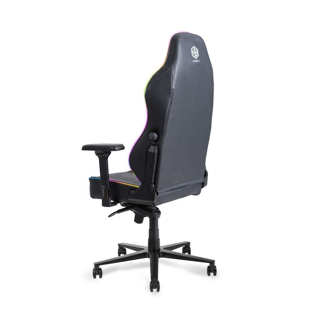 Ergonomic gaming chair Lumbar Support System  Multi Layered Synthetic Leather High Density Foam Cushions  with RGB Right