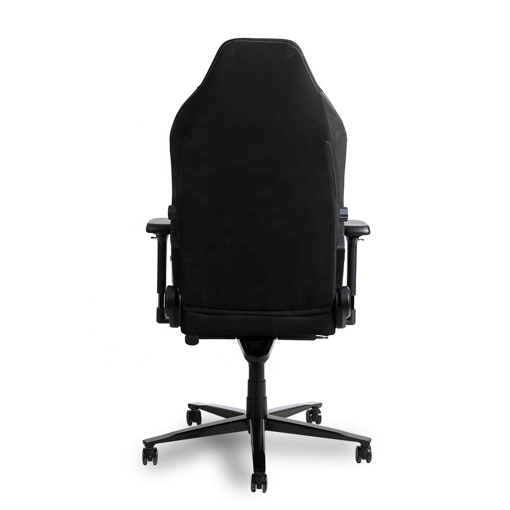 Wider backrest and seat cushion leather and fabric splicing enlarged size five-star feet 4D aluminium alloy armrest gaming chair