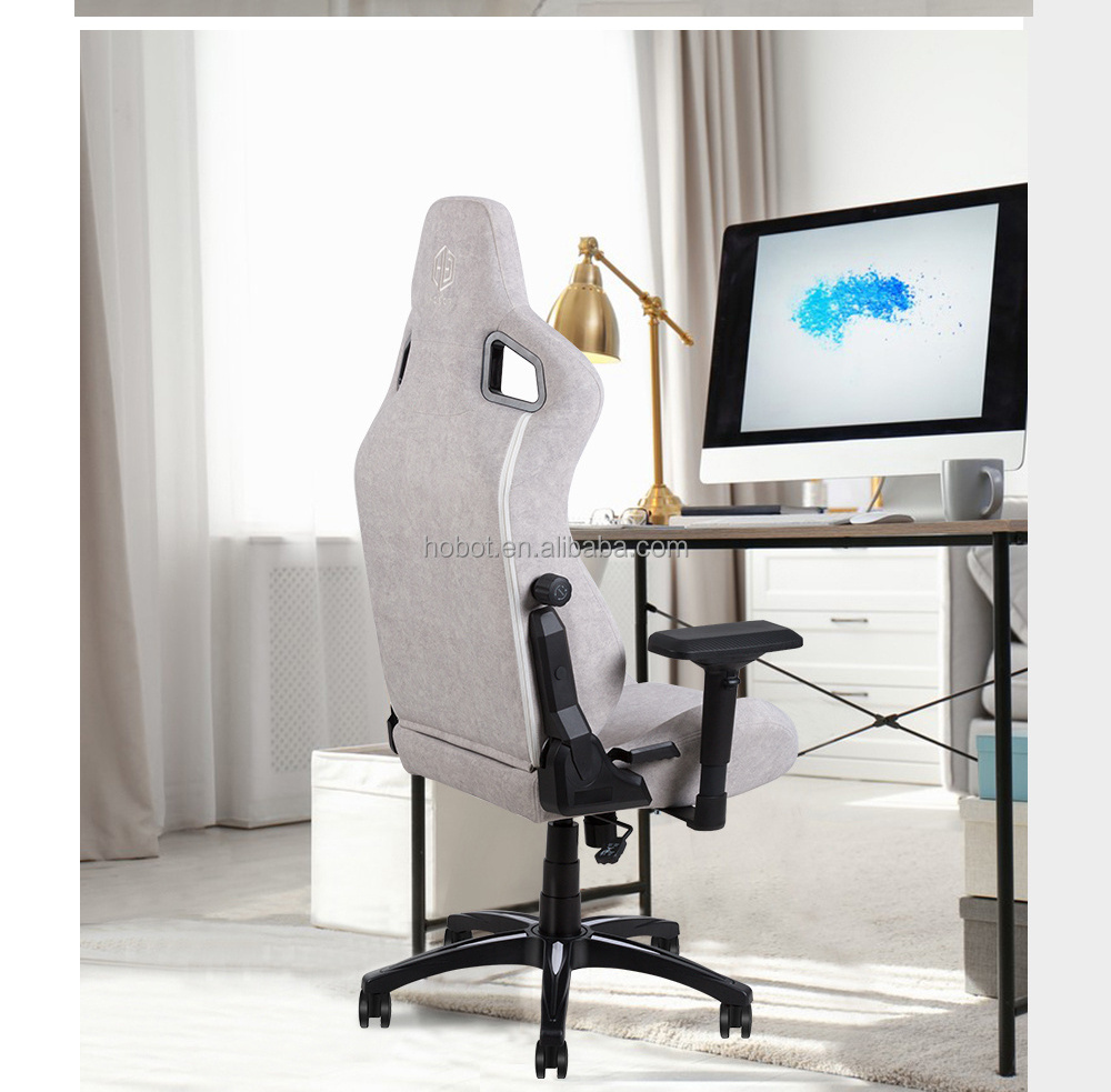 Hobot new model cockpit sillas ergonomic custom super dirt resistance with built in lumbar support  fabric cover gaming chair