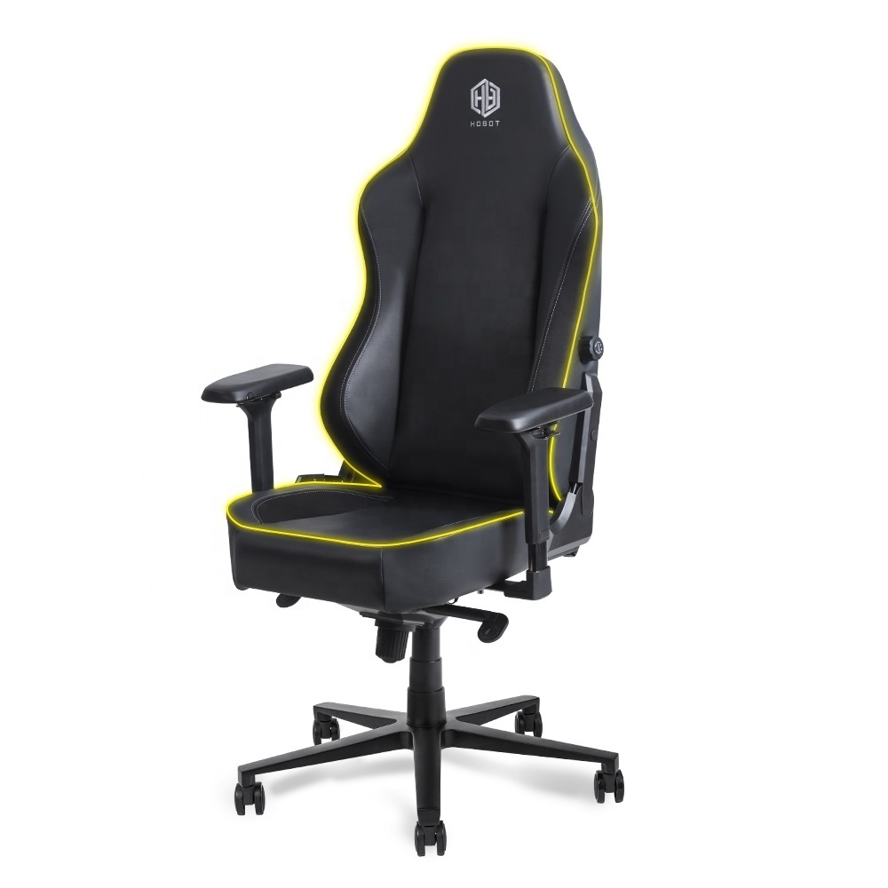 Ergonomic gaming chair Lumbar Support System  Multi Layered Synthetic Leather High Density Foam Cushions  with RGB Right