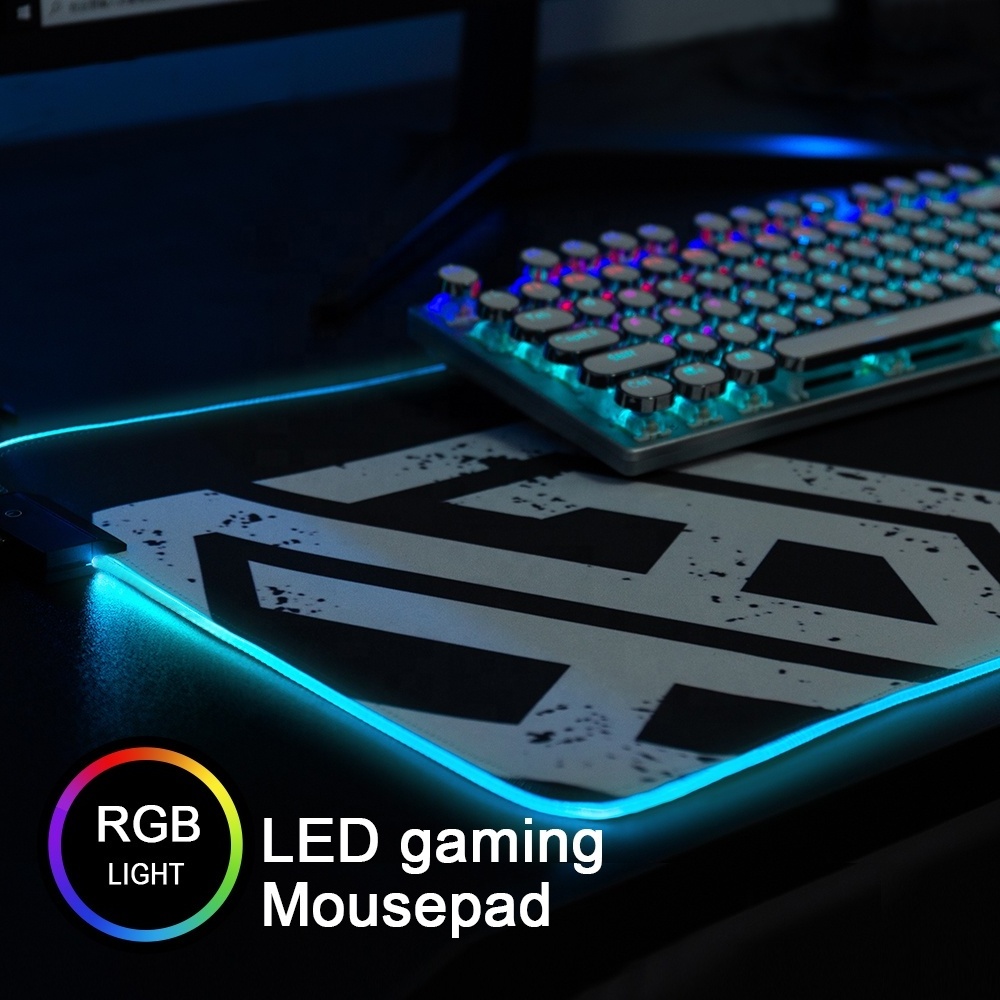 High Quality Micro-Textured Surface RGB Switch USB Novel Durable Rubber gaming mouse pad