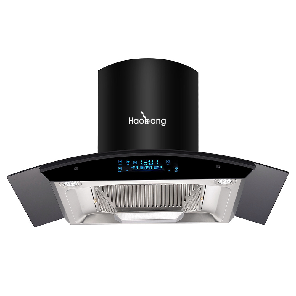 China Wholesale Household Kitchen Chimney Stainless Steel 60cm 90cm Wall Mounted Smart Range Hood