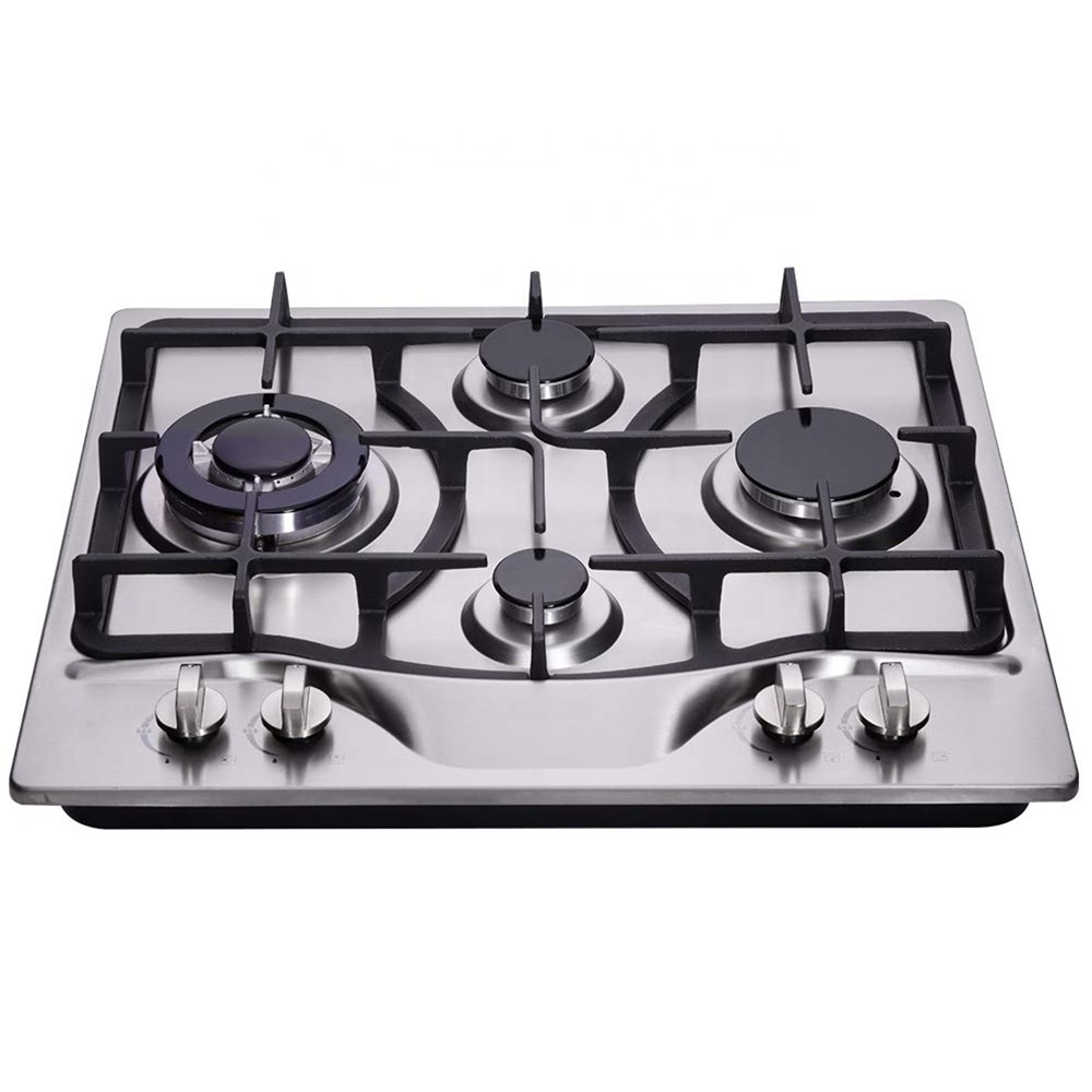 Kitchen appliances stainless steel built-in 4 burners gas cooker