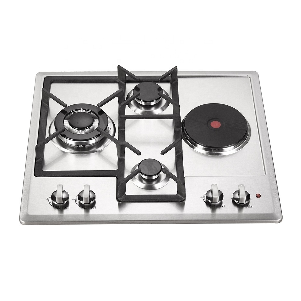 Kitchen appliances stainless steel built-in 4 burners gas cooker