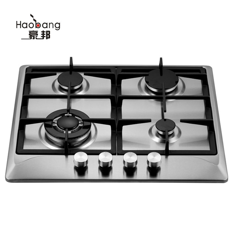 Kitchen appliances stainless steel built-in 4 burners gas cooker