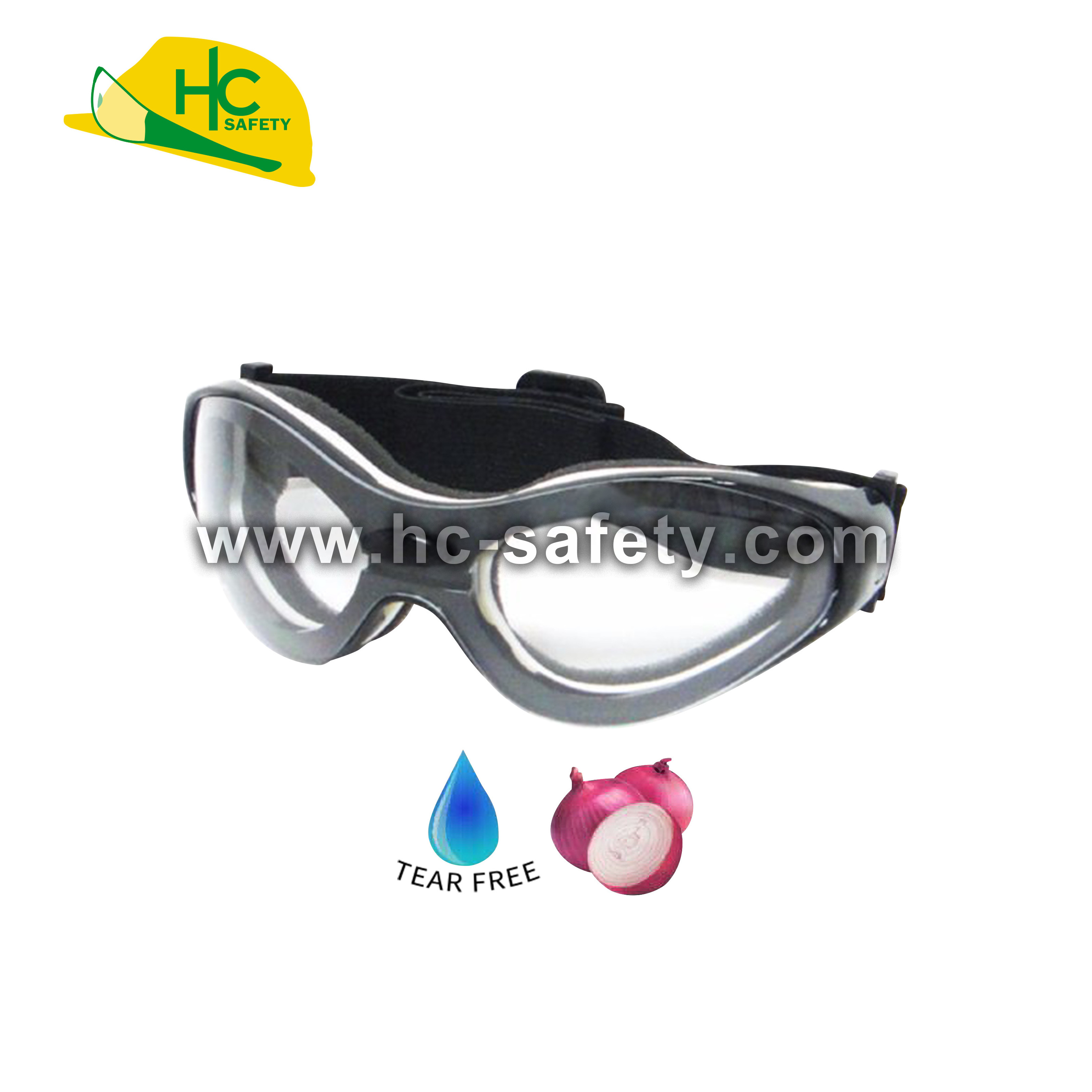 P933 tear off PU foam safety onion glasses Onion Goggles ce en166 and ansi  z87.1 safety glasses ce en166 and ansi  z87.1 safety