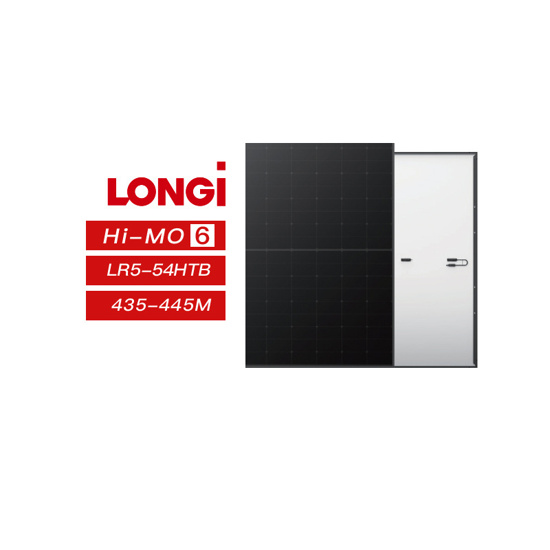 All Black LONGi Hi Mo X6 Single Glass N Type High Efficiency 450W 445W LR5 54HTH Solar Module LONGi Scientist 450W Black Panel