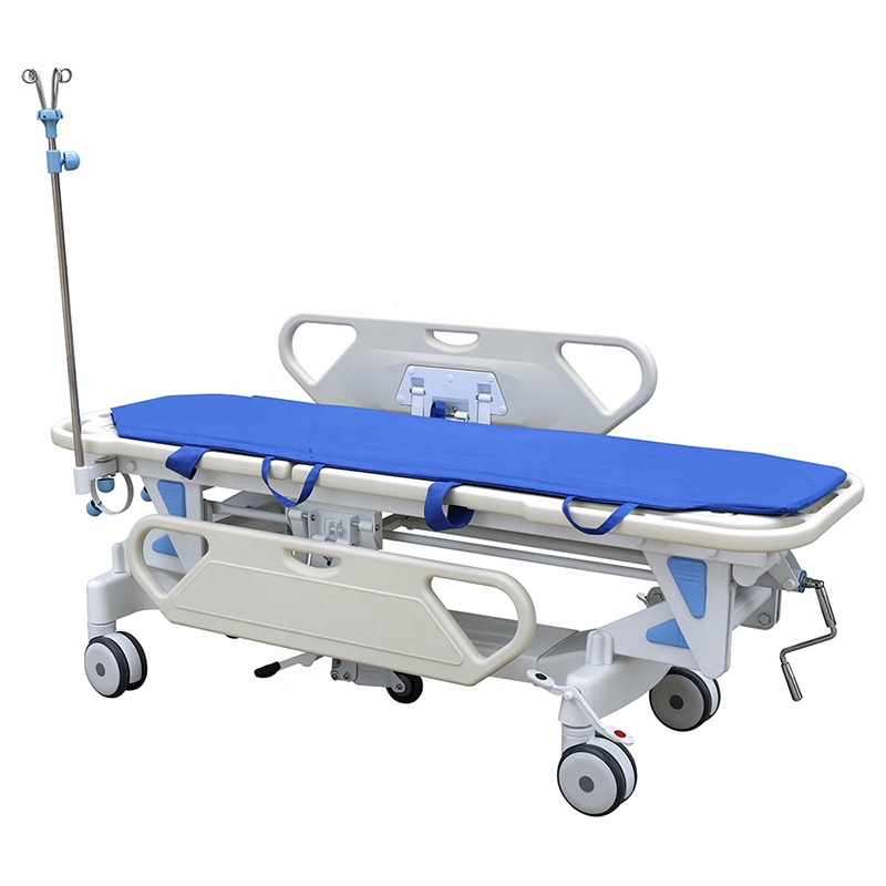 HOCHEY MEDICAL Hot selling  Height Adjustable Connection Medical Hospital Emergency Transport Stretcher bed for Transfer Patient