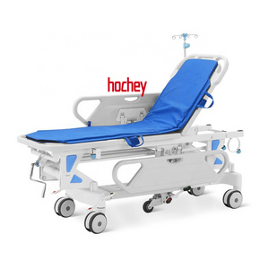 HOCHEY MEDICAL Hot selling  Height Adjustable Connection Medical Hospital Emergency Transport Stretcher bed for Transfer Patient