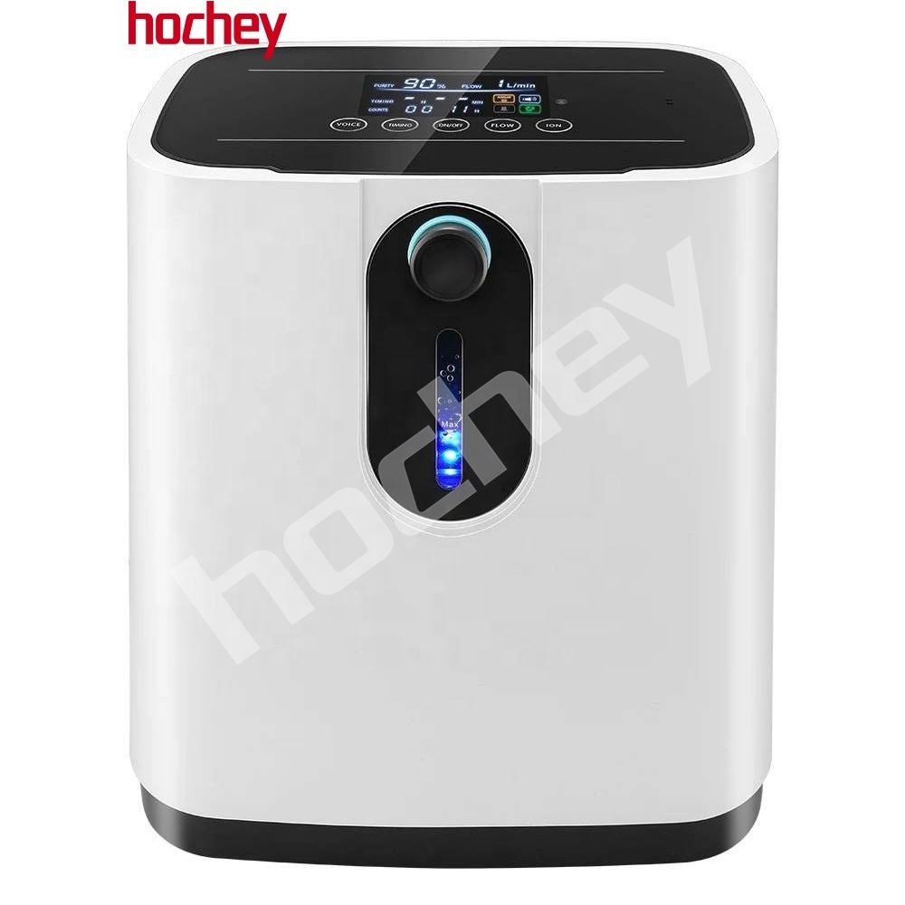 HOCHEY MEDICAL 1-7L Mobile Portable Mini 93% Oxygen Concentrator For Home