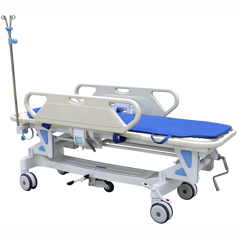 HOCHEY MEDICAL Hot selling  Height Adjustable Connection Medical Hospital Emergency Transport Stretcher bed for Transfer Patient