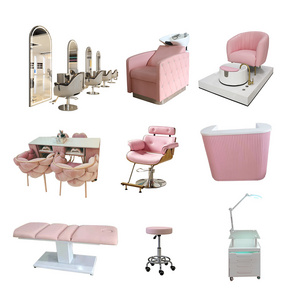 HOCHEY Beauty Salon Furniture Set Nail Salon Desk And Chair Hair Salon Kiosk For Shopping Mall