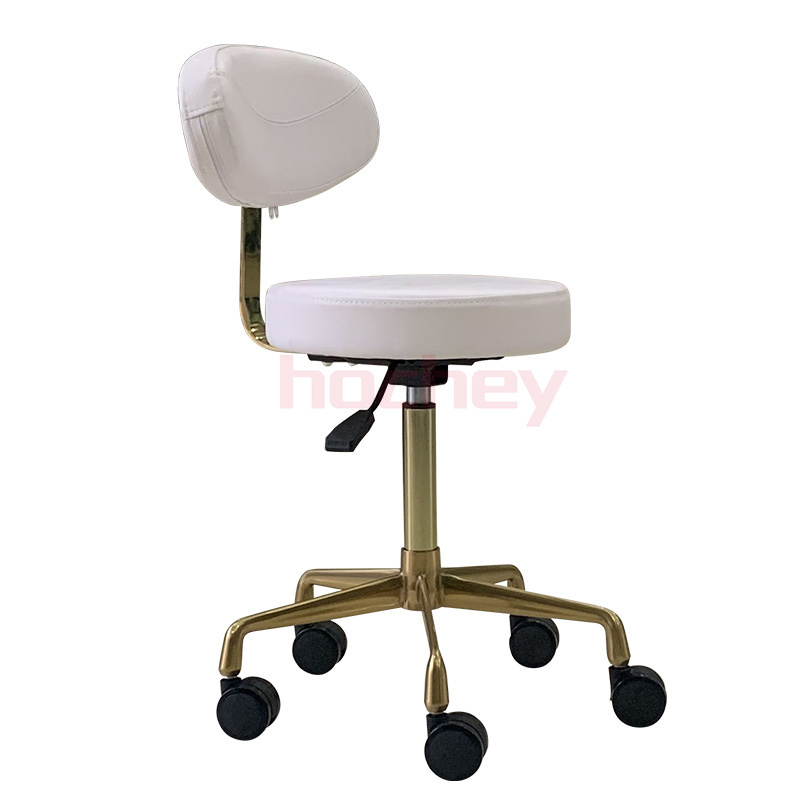 Hochey Salon furniture fashion cosmetic nail chairs foldable makeup chair with headrest makeup stool for lady