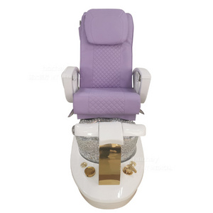 Hochey Factory Luxury Led Light Beauty Salon Equipment Multifunctional Pedicure Chair Nail Foot Pedicure Bed Chair for Client