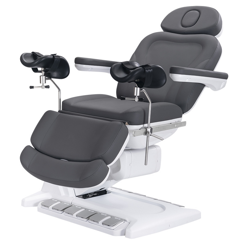 HOCHEY Hot sale beauty salon 3motor 4 motor spa furniture electric massage bed cosmetic facial beauty bed with stirrup