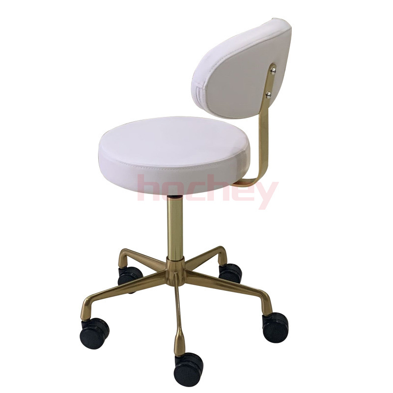 Hochey Salon furniture fashion cosmetic nail chairs foldable makeup chair with headrest makeup stool for lady