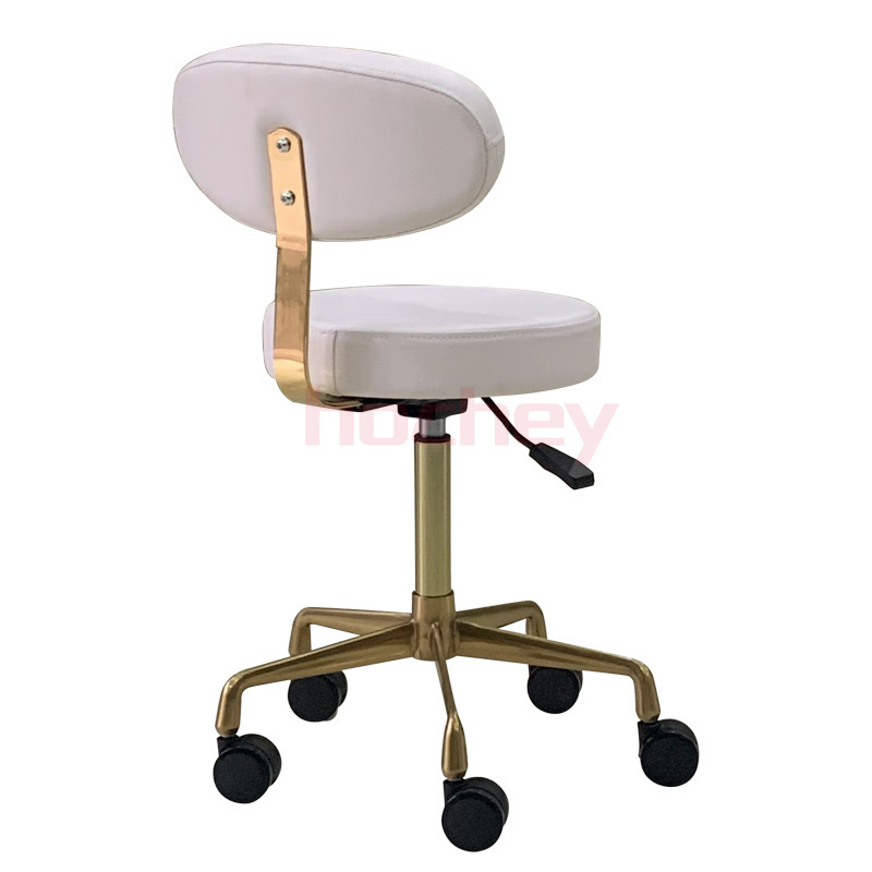 Hochey Salon furniture fashion cosmetic nail chairs foldable makeup chair with headrest makeup stool for lady