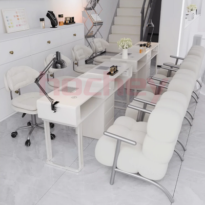 Hochey  Light Luxury Beauty Salon Nail Furniture Set Manicure Table Nail Salon Furniture Portable Nail Manicure Table