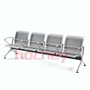 Hot Selling Medical Modern Solid 2/3/4/5 Seats Stainless Steel Waiting ChairsBlack Leather Waiting Room Chairs For Hospital