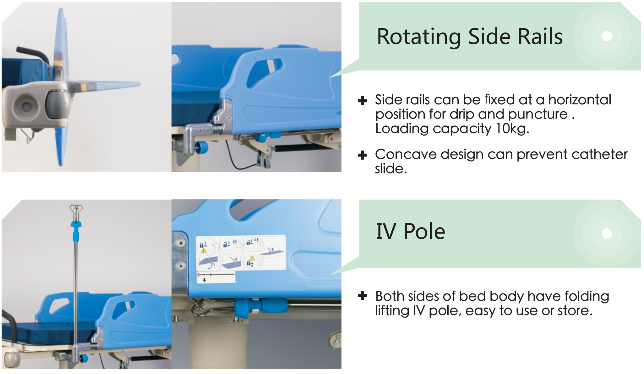 HOCHEY MEDICA  Patient Beds Hospital Stretcher Mobile Bed  Transfer Patient Bed