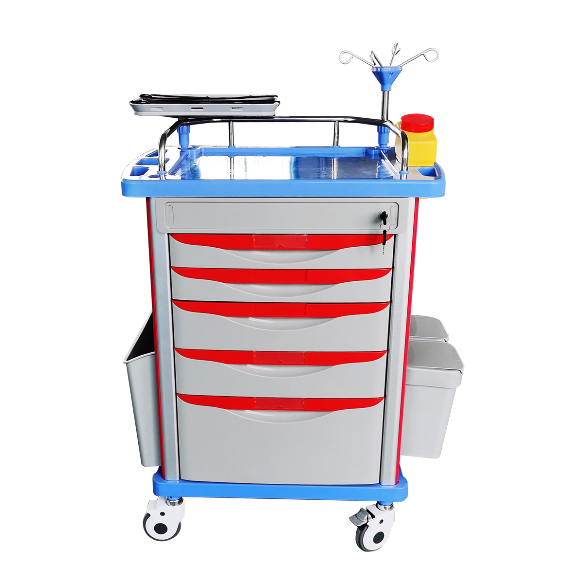 MT MEDICAL Hot Sale Hospital Medication Vehicle Clinic Medical Trolley Professional Emergency Crash Cart