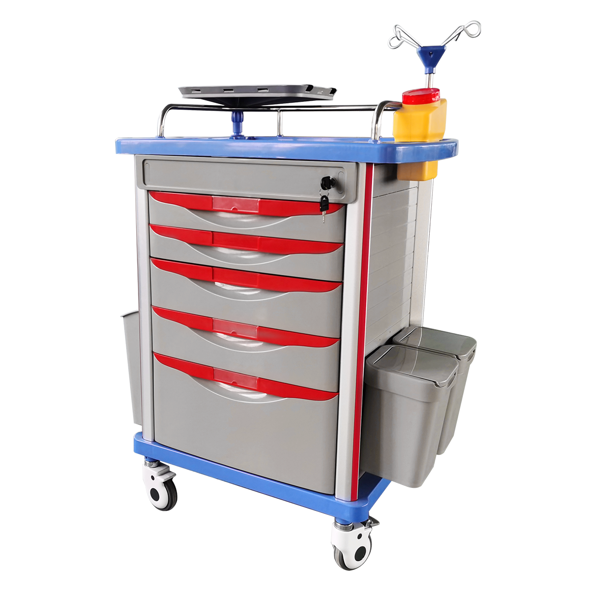 MT MEDICAL Hot Sale Hospital Medication Vehicle Clinic Medical Trolley Professional Emergency Crash Cart