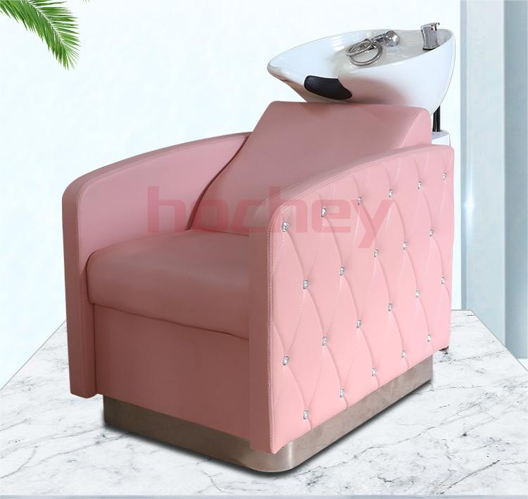 Hochey Salon Furniture Backwash Units Hair Washing Chair Hair Hairdressing with Basin shampoo Chair And Bowl