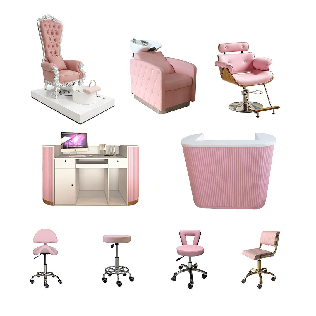 Heavy Duty Beauty Salon Furniture Saloon Equipments Sets Shampoo Chairs Mirror Station Hairdressing Chairs Styling Saloon Chair