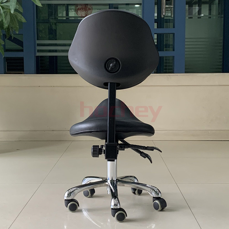 Hochey Massage Factory Price Hydraulic Height Adjust Swivel Stool Rolling Stool Massage Stool with 360 Degree Rotation Wheels