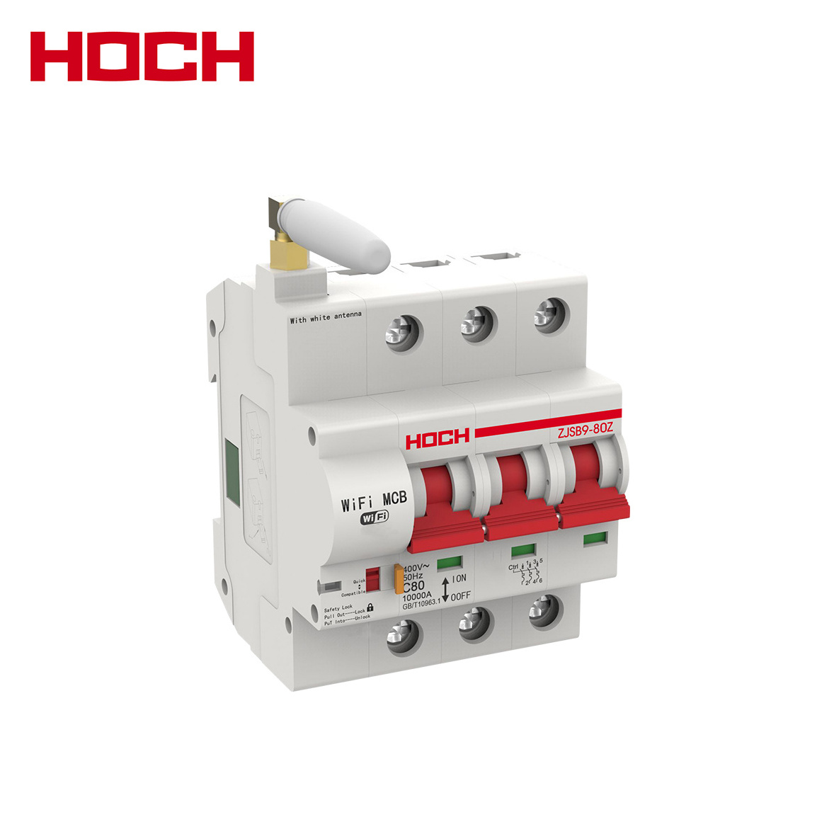 HOCH ZJSB9-80Z series 6A 10A 16A 20A 25A 32A 40A 50A 63A 1p 2p 3p 4p electric circuit breaker automatic reclosing switch