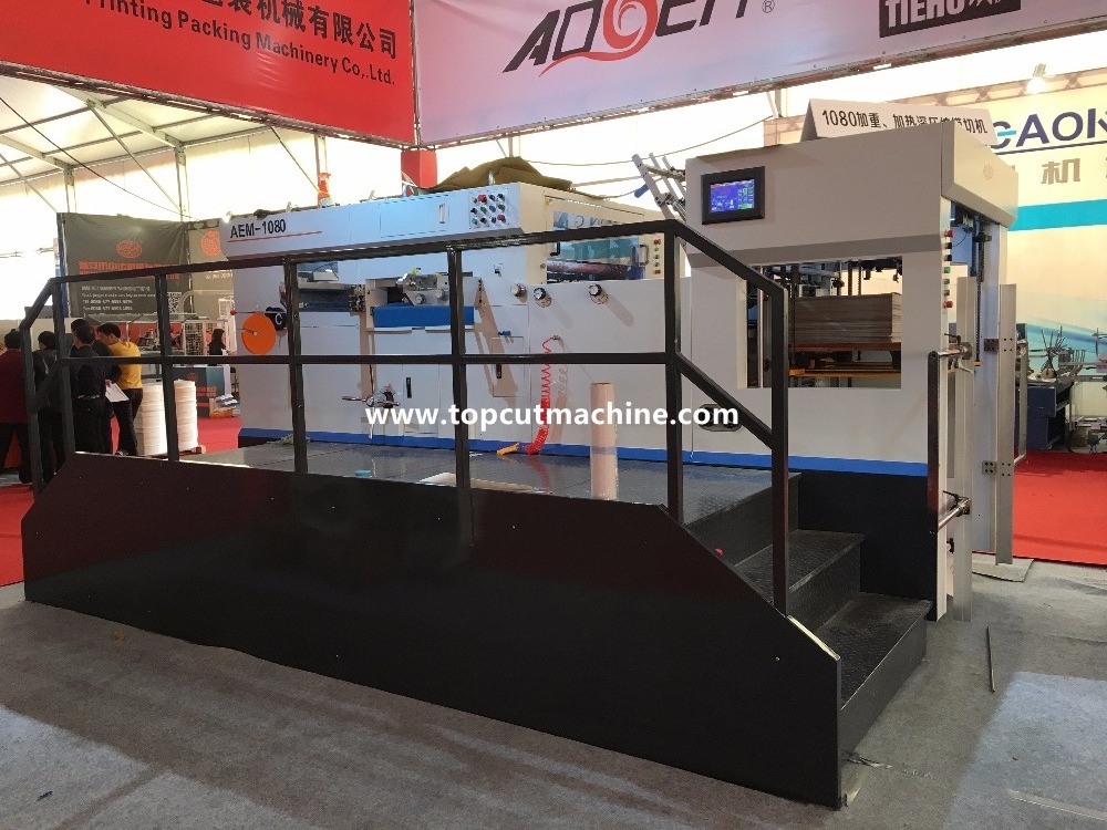 AEM-1080 full auto die cutting and creasing machine for paperboard