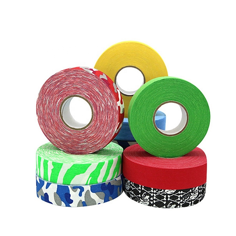 Blade Handle Protector Cotton Custom Printed Ice Hockey Stick Color Grip Tape Adhesive Stretch Ice Roller Hockey Stick Tape