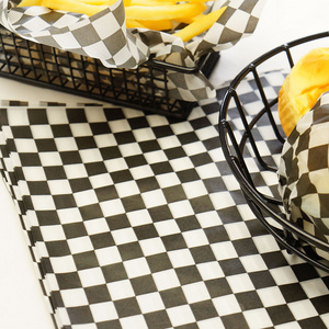 Baking Parchment Greaseproof Paper Black And White Checkered Sandwich Paper