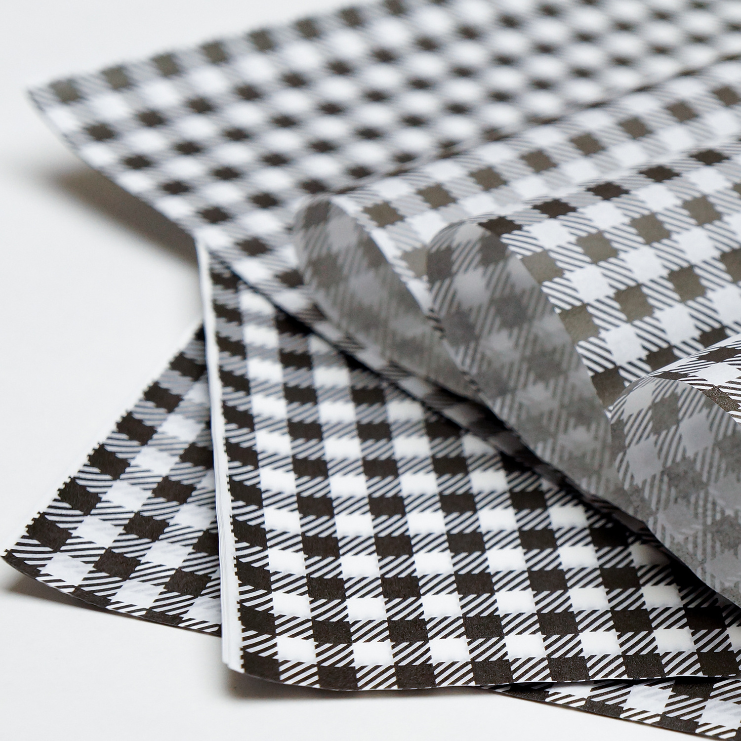 Hot Black And White Checkered Sandwich Paper Non Stick Greaseproof Paper