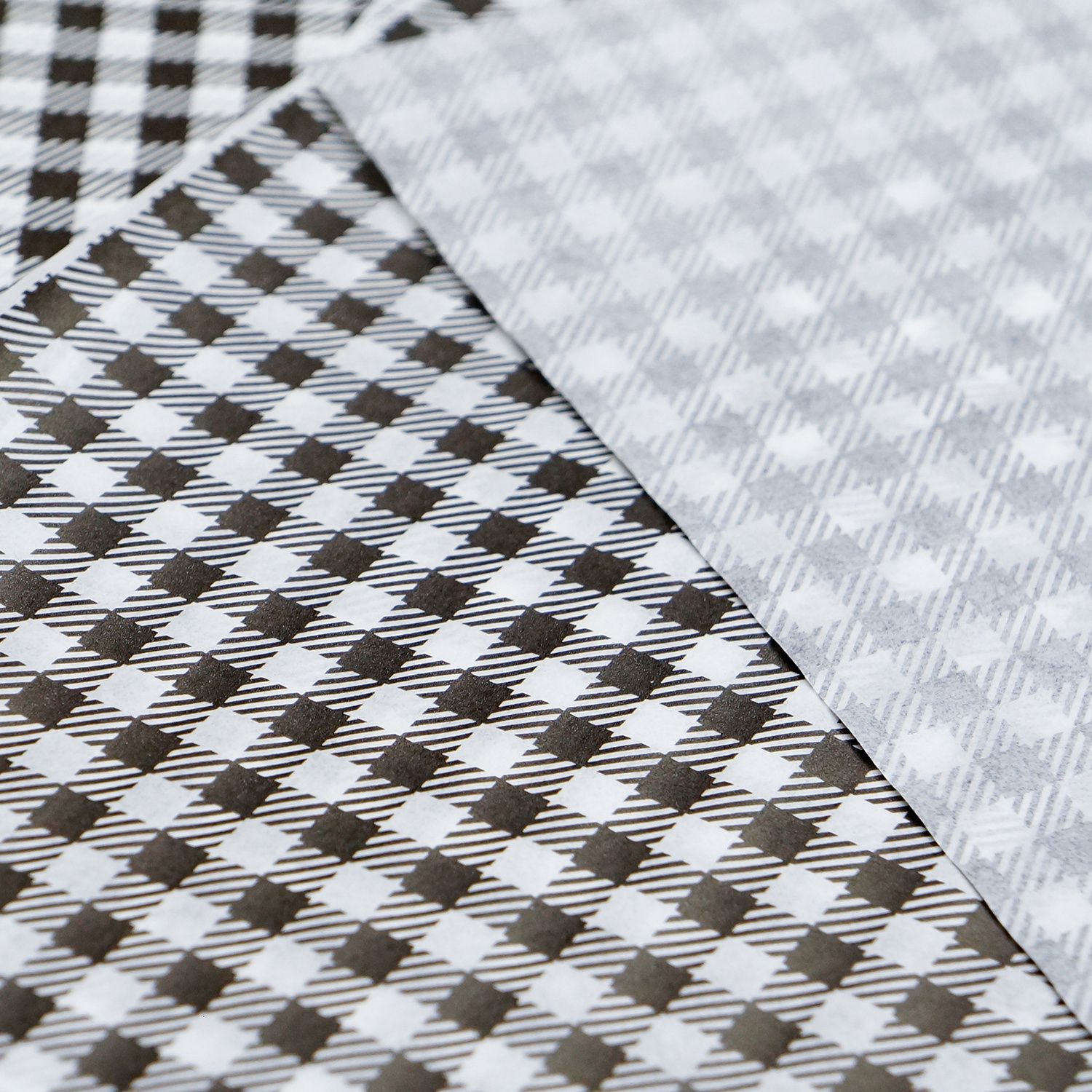 Custom Printed Greaseproof Paper Black And White Checkered Contact Paper