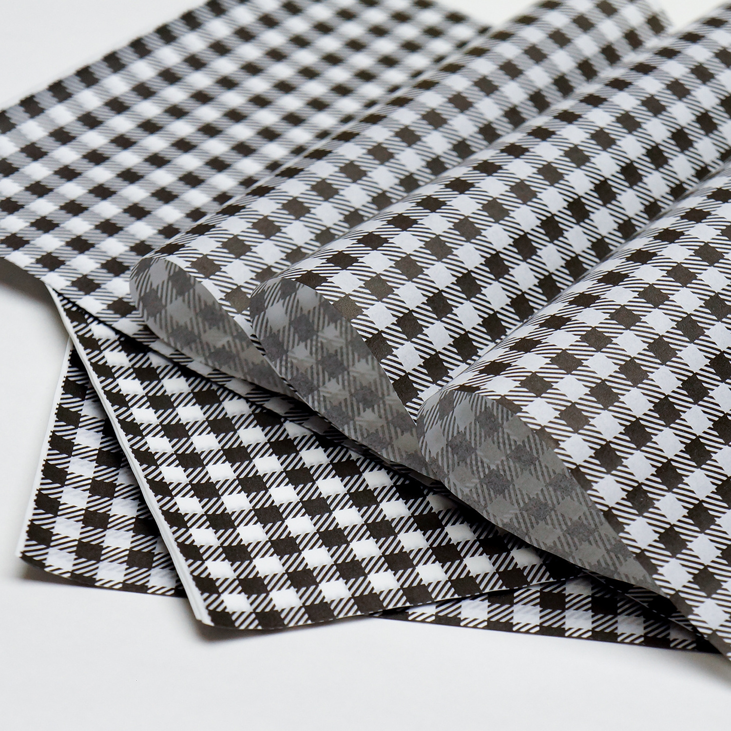 Hot Black And White Checkered Sandwich Paper Non Stick Greaseproof Paper