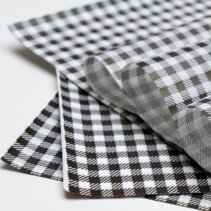 Custom Printed Greaseproof Paper Black And White Checkered Contact Paper