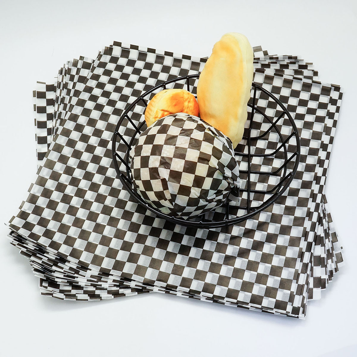 Baking Parchment Greaseproof Paper Black And White Checkered Sandwich Paper