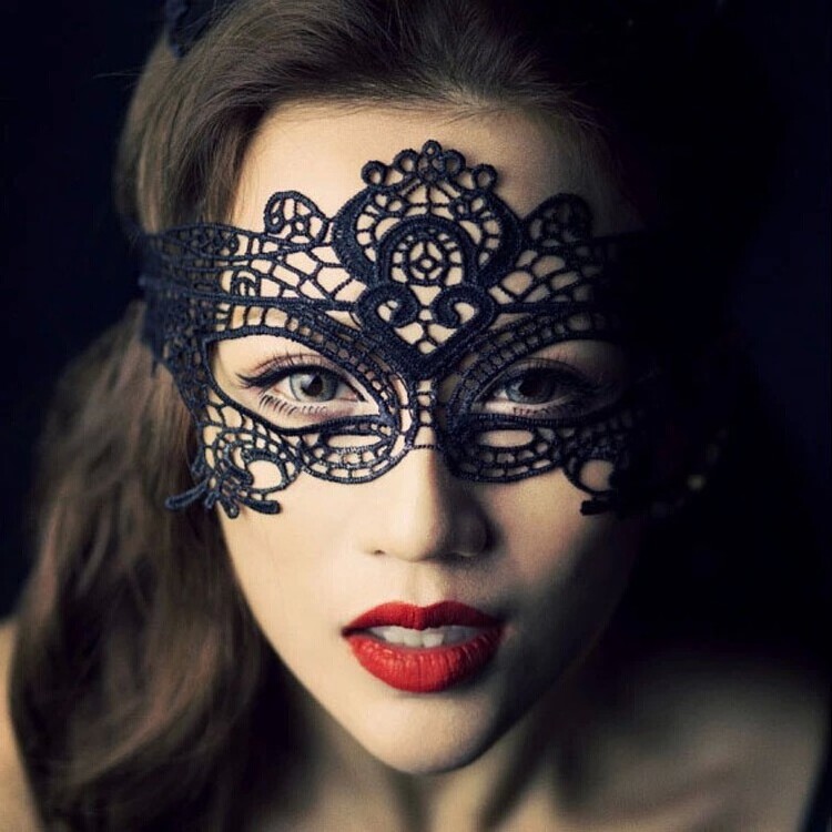 Wholesale Cheap female mask lace black facial mask korea Lady sexy veil Party eye Mask