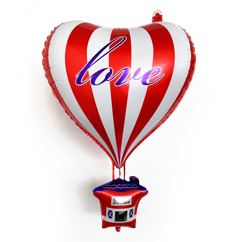 4D Heart Shape Hot Air Balloon Hot Air Foil Balloon Helium Balloon  Gender Reveal Decoration